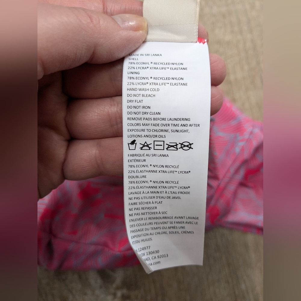 Prana Pink and Blue One Piece Swimsuit - Picture 14 of 15